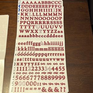 Creative Memories alphabet/number stickers used